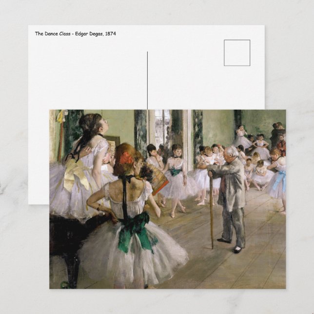 Edgar Degas - The Dance Class Postcard (Front/Back)