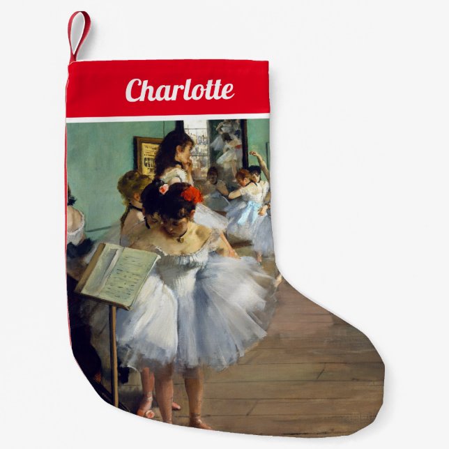 Edgar Degas - The Dance Class Small Christmas Stocking (Front)