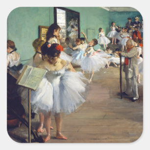 Edgar Degas - The Dance Class Square Sticker