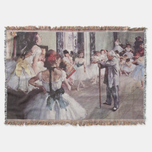 Edgar Degas The Dance Class Throw Blanket