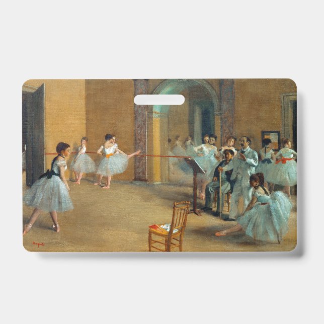 Edgar Degas The Dance Foyer at the Opera Badge (Front)