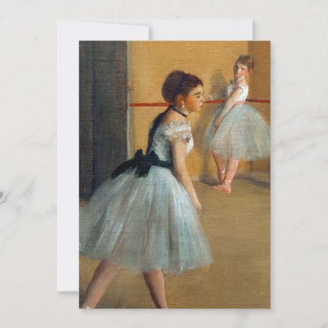 Edgar Degas The Dance Foyer at the Opera Invitation (Front)