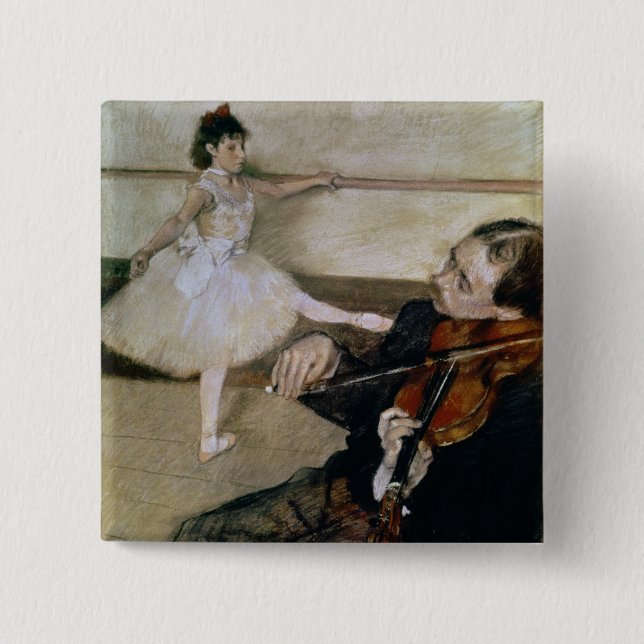 Edgar Degas | The Dance Lesson, c.1879 2 Inch Square Button (Front)