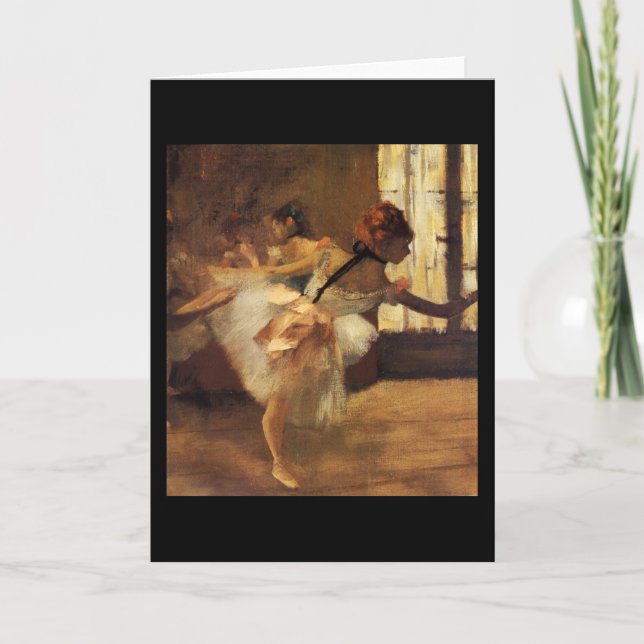 Edgar Degas The Dance Rehearsal Card (Front)