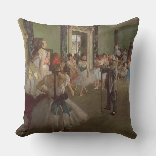 Edgar Degas | The Dancing Class, c.1873-76 Throw Pillow (Front)