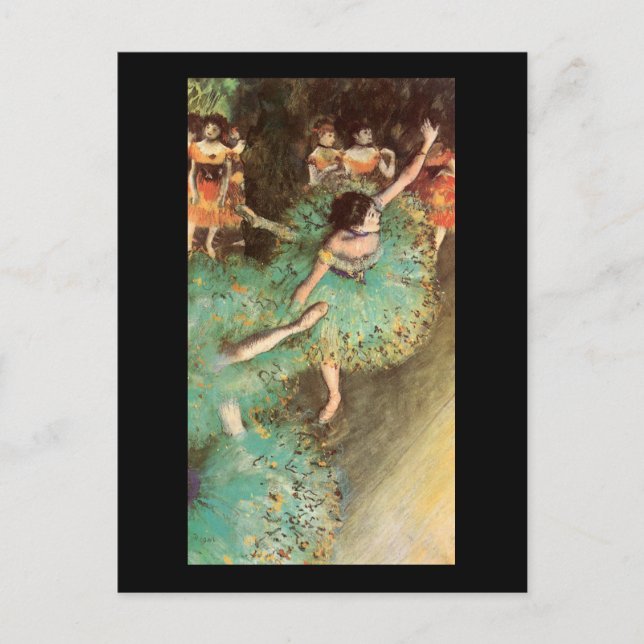 Edgar Degas The Green Dancer Postcard (Front)