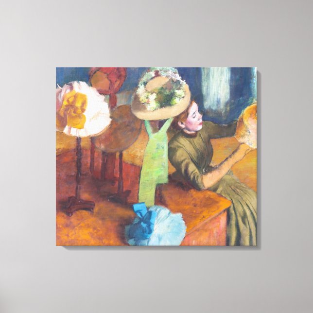 Edgar Degas - The Millinery Shop Canvas Print (Front)