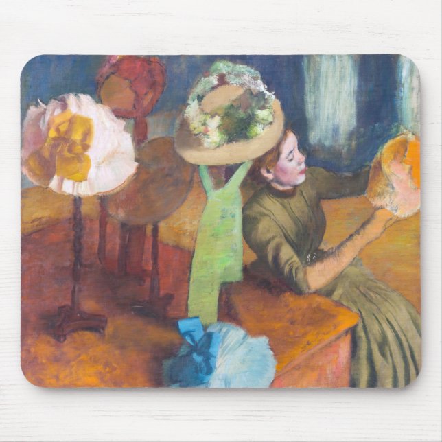 Edgar Degas - The Millinery Shop Mouse Pad (Front)