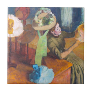 Edgar Degas - The Millinery Shop Tile