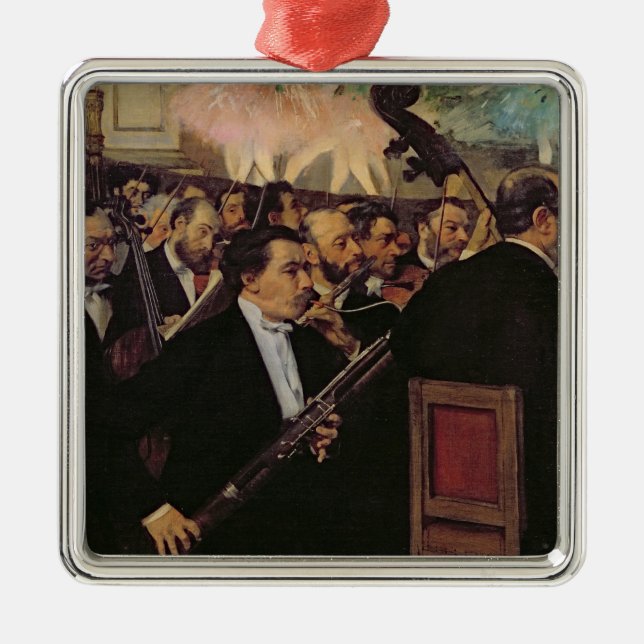 Edgar Degas | The Opera Orchestra, c.1870 Metal Ornament (Front)