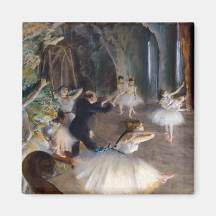 Edgar Degas - The Rehearsal of the Ballet Onstage Magnet