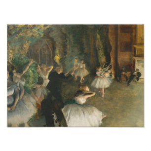 Edgar Degas - The Rehearsal of the Ballet Onstage Photo Print