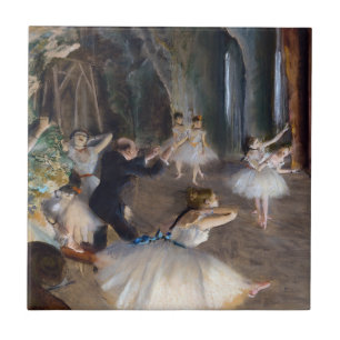 Edgar Degas - The Rehearsal of the Ballet Onstage Tile