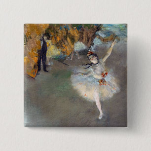Edgar Degas - The Star / Dancer on the Stage 2 Inch Square Button