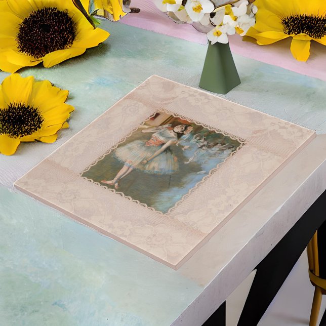 Edgar Degas The Star Dancer with Lace Trim Tile (Creator Uploaded)