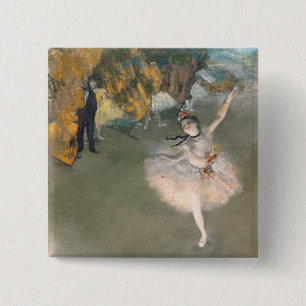 Edgar Degas   The Star or Dancer on the Stage 2 Inch Square Button