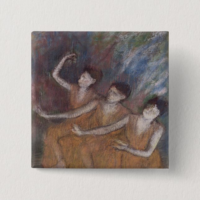 Edgar Degas | Trois Danseuses 2 Inch Square Button (Front)