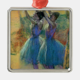Edgar Degas   Two Blue Dancers Metal Ornament