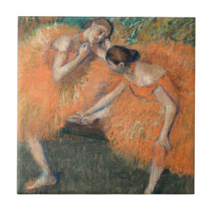 Edgar Degas Two Dancers, amber Tile