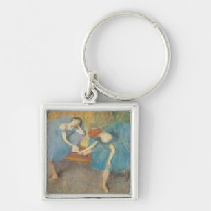 Edgar Degas Two Dancers at Rest, Dancers in Blue Keychain