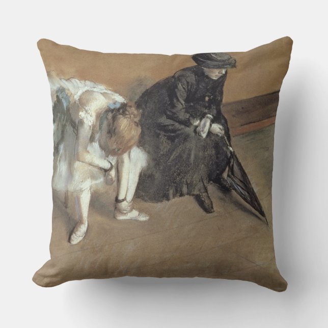 Edgar Degas | Waiting, c.1882 Throw Pillow (Front)