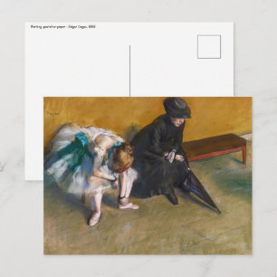 Edgar Degas - Waiting Postcard