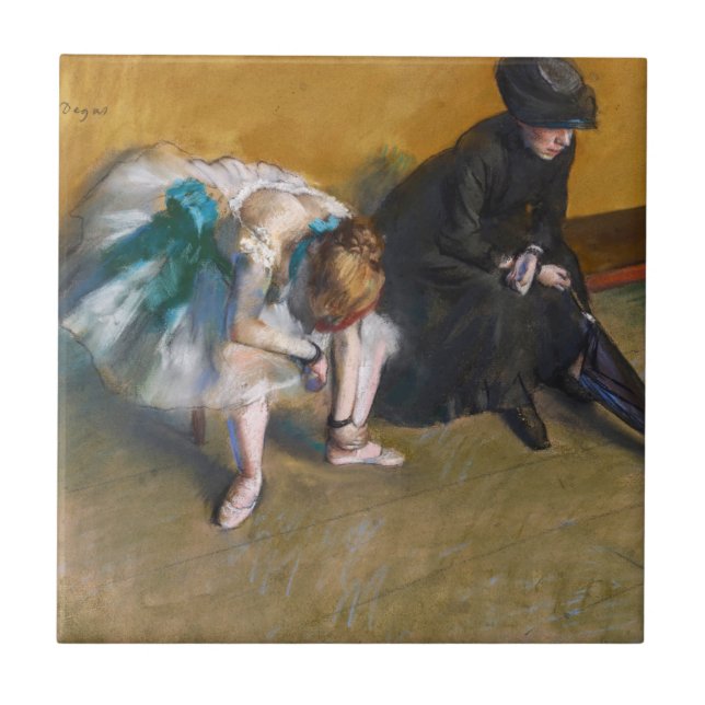 Edgar Degas - Waiting Tile (Front)