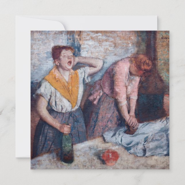 Edgar Degas - Women Ironing Invitation (Front)