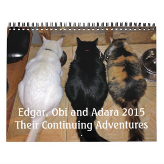 Edgar, Obi et calendrier 2015 de chat d'Adara