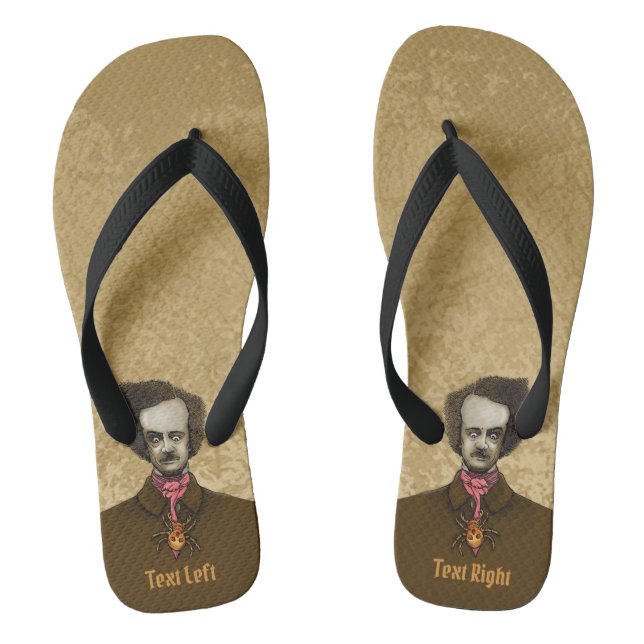 Edgar with Gold Bug Flip Flops (Footbed)