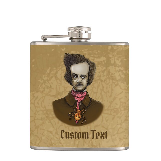 Edgar with Gold Bug Hip Flask (Front)