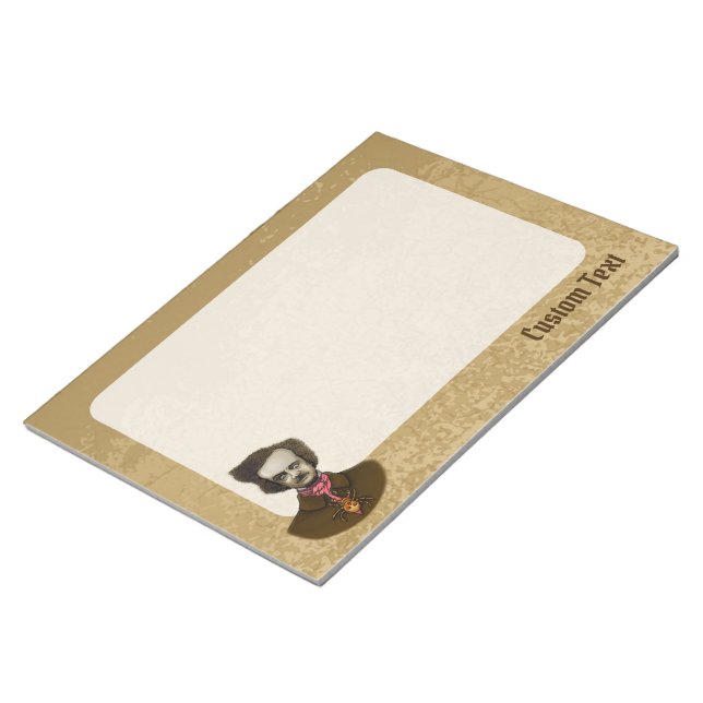 Edgar with Gold Bug Notepad (Angled)