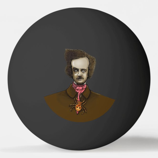 Edgar with Gold Bug Ping Pong Ball (Front)