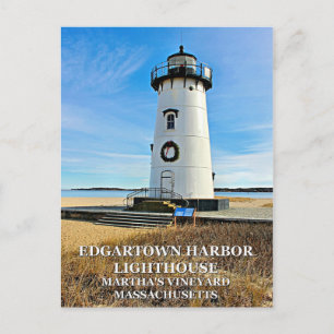 Edgartown Harbour Lighthous, Massachusetts Postcar Postcard
