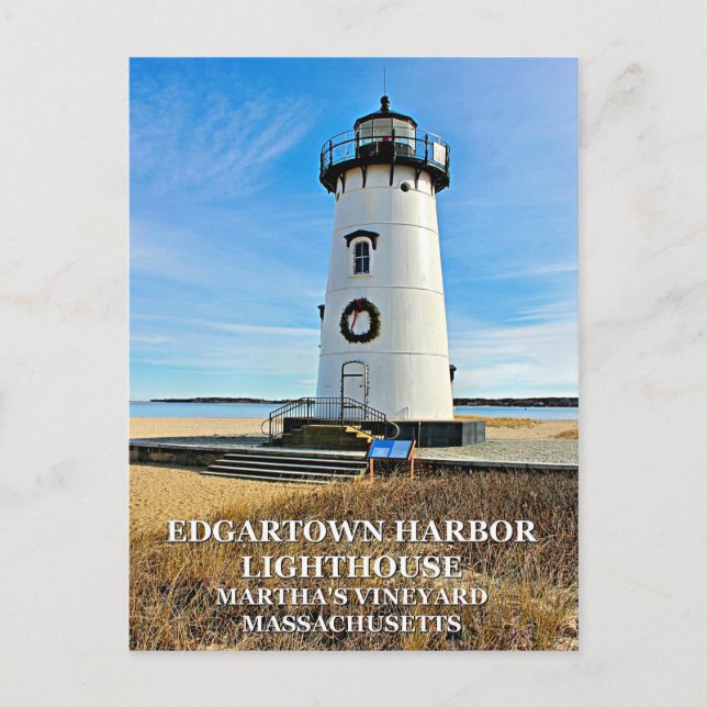 Edgartown Harbour Lighthous, Massachusetts Postcar Postcard (Front)