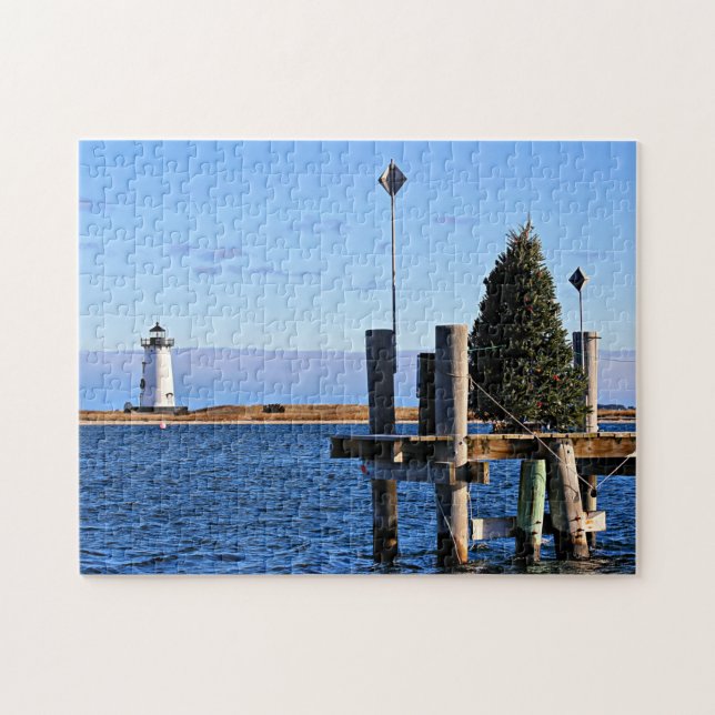 Edgartown Harbour Lighthouse, Martha's Vineyard MA Jigsaw Puzzle (Horizontal)
