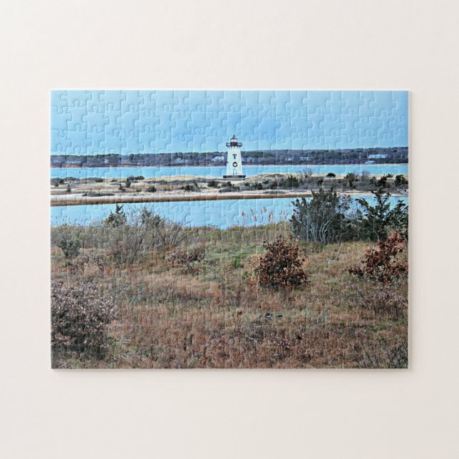 Edgartown Harbour Lighthouse, Martha's Vineyard MA Jigsaw Puzzle (Horizontal)