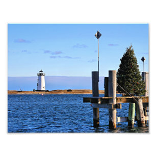 Edgartown Harbour Lighthouse, Martha's Vineyard MA Photo Print