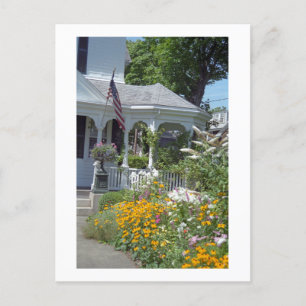 Edgartown Hotel Summer Garden Custom Postcard