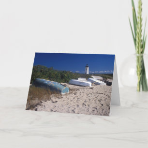 Edgartown Lighthouse and Boats Card