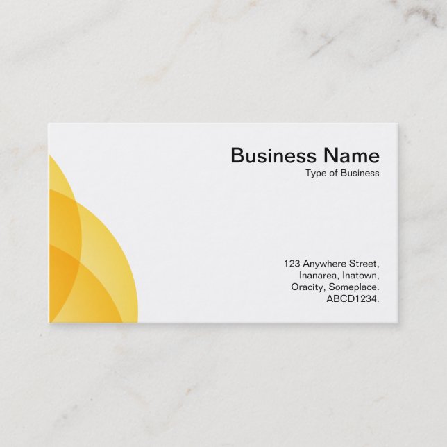 Edge Circles - Amber Business Card (Front)