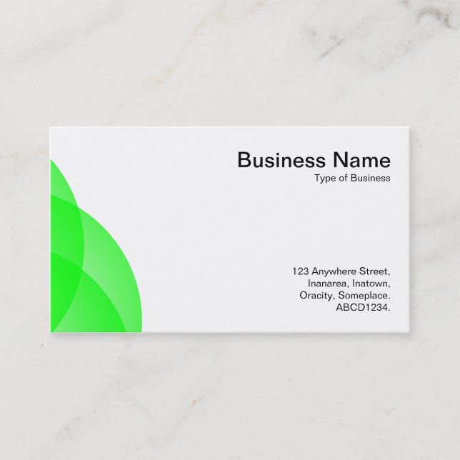 Edge Circles - Green Business Card (Front)