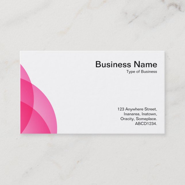 Edge Circles - Hot Pink Business Card (Front)