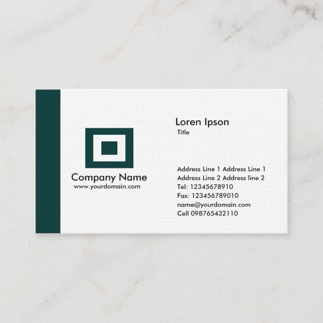 Edge - Dark Green Business Card (Front)