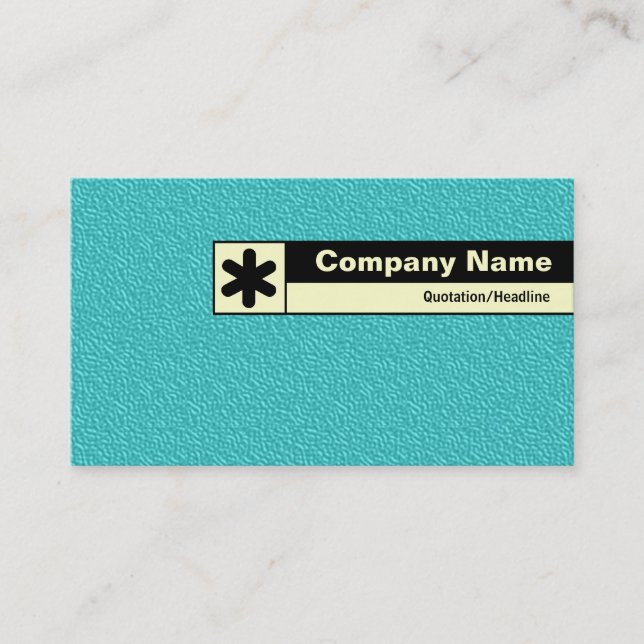 Edge Labelled - Aqua Embossed Tex Business Card (Front)