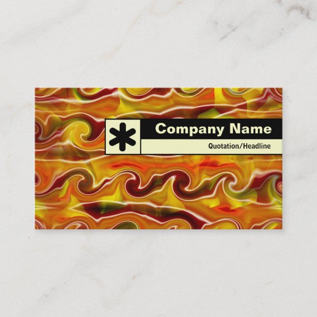 Edge Labelled - Blue Autumn Business Card (Front)