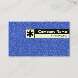 Edge Labelled - Blue Embossed Tex Business Card