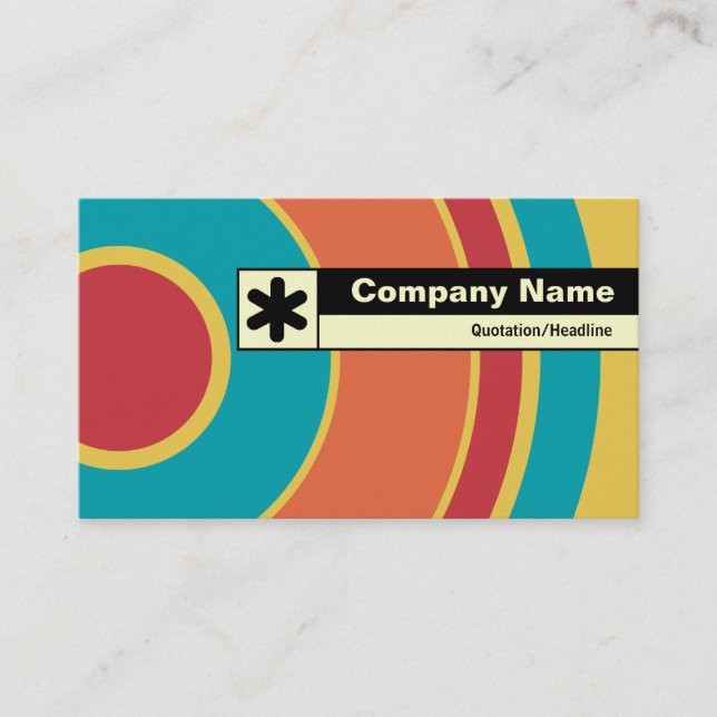Edge Labelled - Colourful  Circle 05 Business Card (Front)