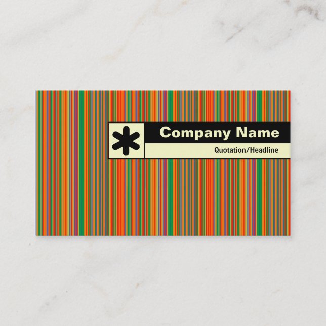 Edge Labelled - Colourful Stripes 01 Business Card (Front)