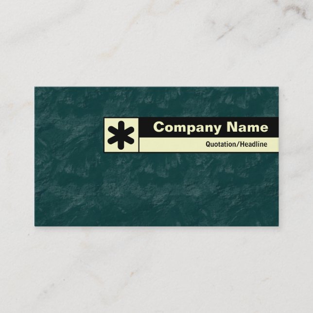 Edge Labelled - Dark Green Brushed Business Card (Front)